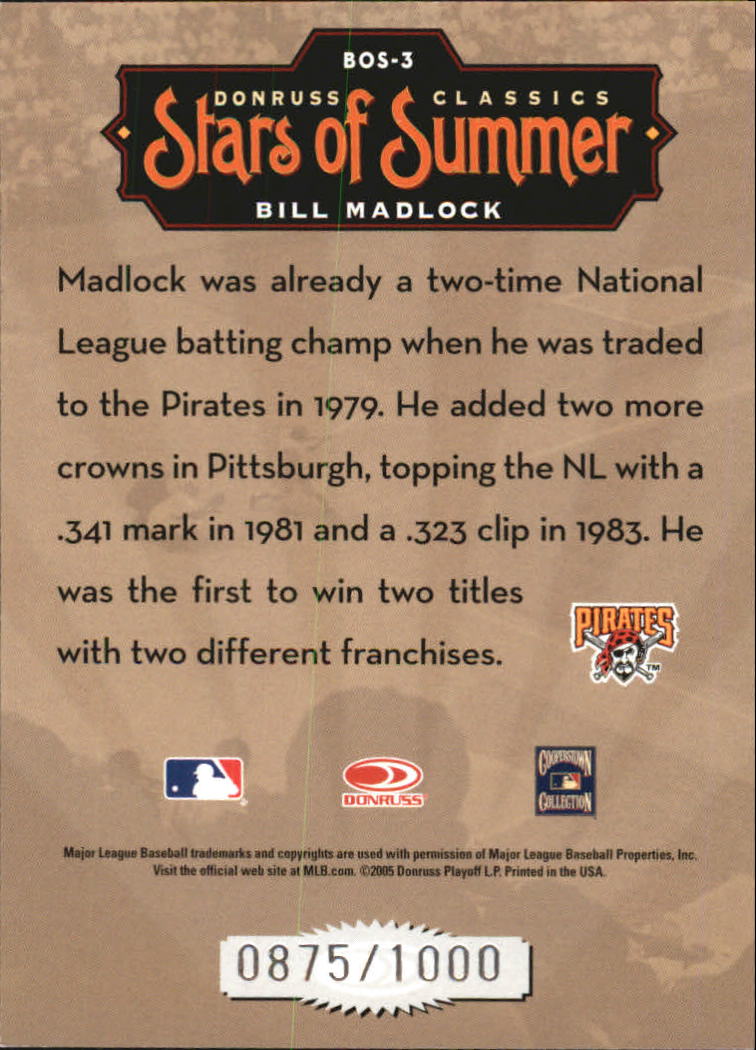 Donruss Classics 2005 tarjetas de béisbol ""Stars of Summer"" con inserto y paralelo - Imagen 6 de 38