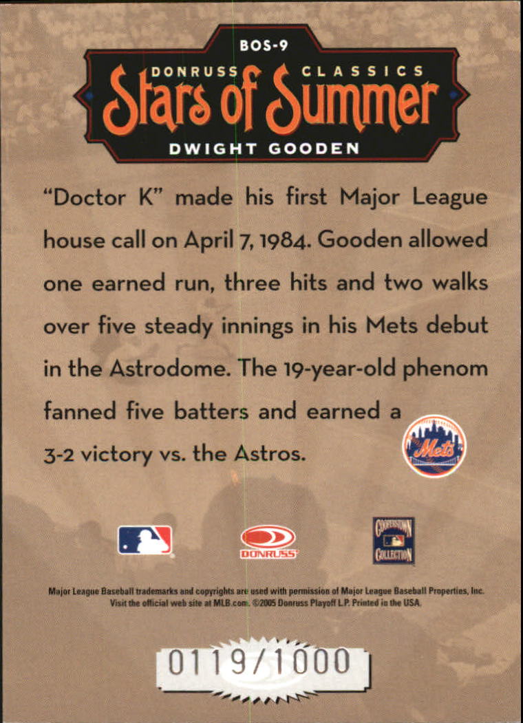 Donruss Classics 2005 tarjetas de béisbol ""Stars of Summer"" con inserto y paralelo - Imagen 16 de 38