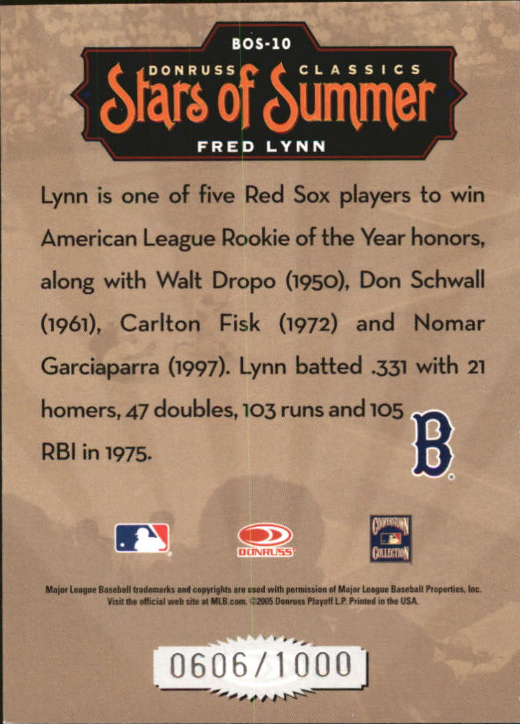 Donruss Classics 2005 tarjetas de béisbol ""Stars of Summer"" con inserto y paralelo - Imagen 18 de 38