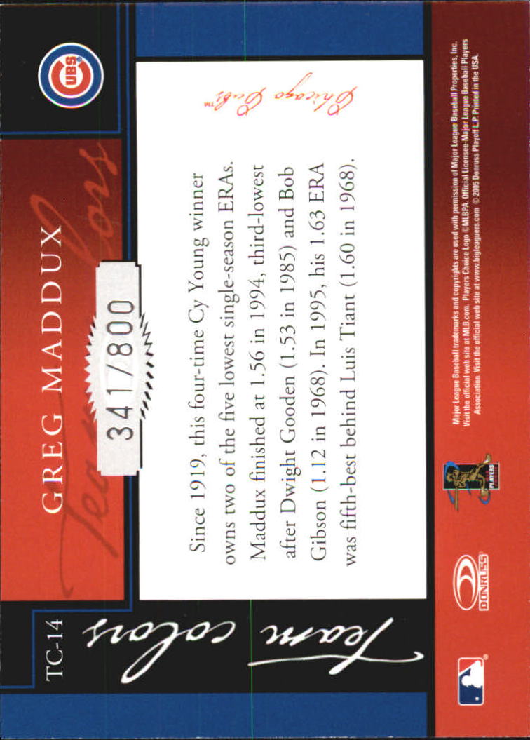 2005 Donruss Classics Baseball "Team Colors" Insert and Insert Parallel Cards - Picture 25 of 77