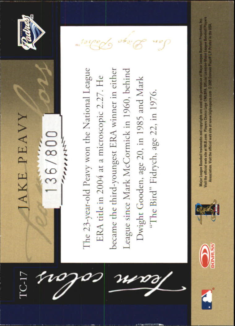 2005 Donruss Classics Baseball "Team Colors" Insert and Insert Parallel Cards - Picture 31 of 77