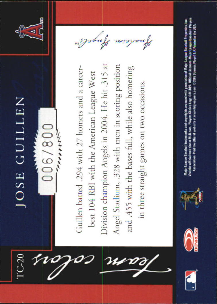2005 Donruss Classics Baseball "Team Colors" Insert and Insert Parallel Cards - Picture 37 of 77