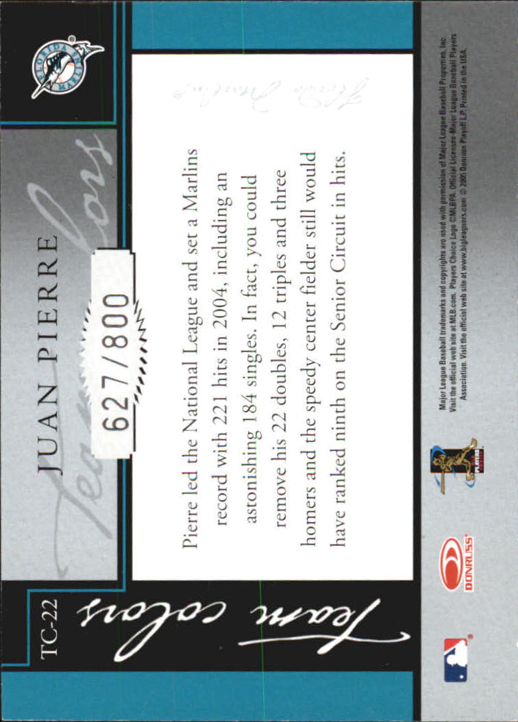 2005 Donruss Classics Baseball "Team Colors" Insert and Insert Parallel Cards - Picture 41 of 77