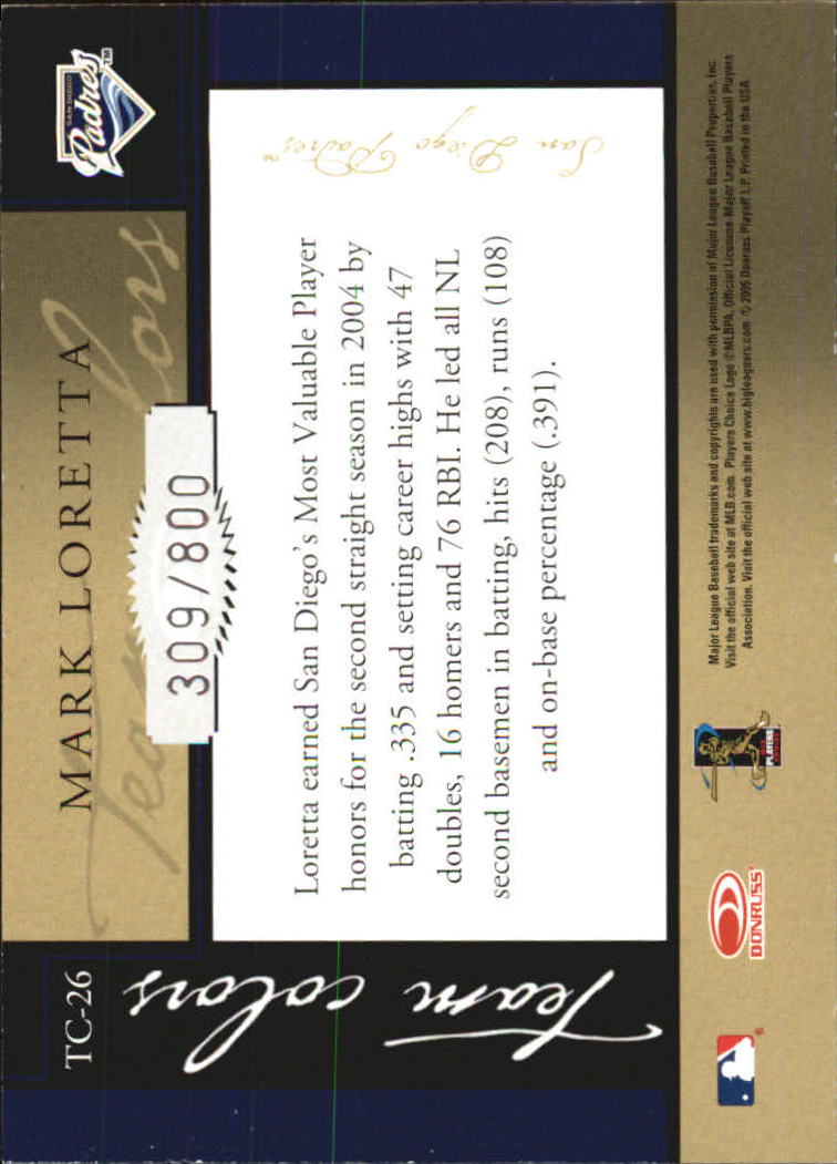 2005 Donruss Classics Baseball "Team Colors" Insert and Insert Parallel Cards - Picture 49 of 77