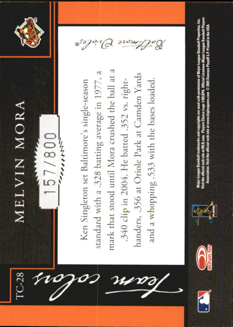 2005 Donruss Classics Baseball "Team Colors" Insert and Insert Parallel Cards - Picture 53 of 77