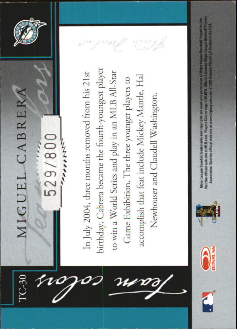 2005 Donruss Classics Baseball "Team Colors" Insert and Insert Parallel Cards - Picture 57 of 77