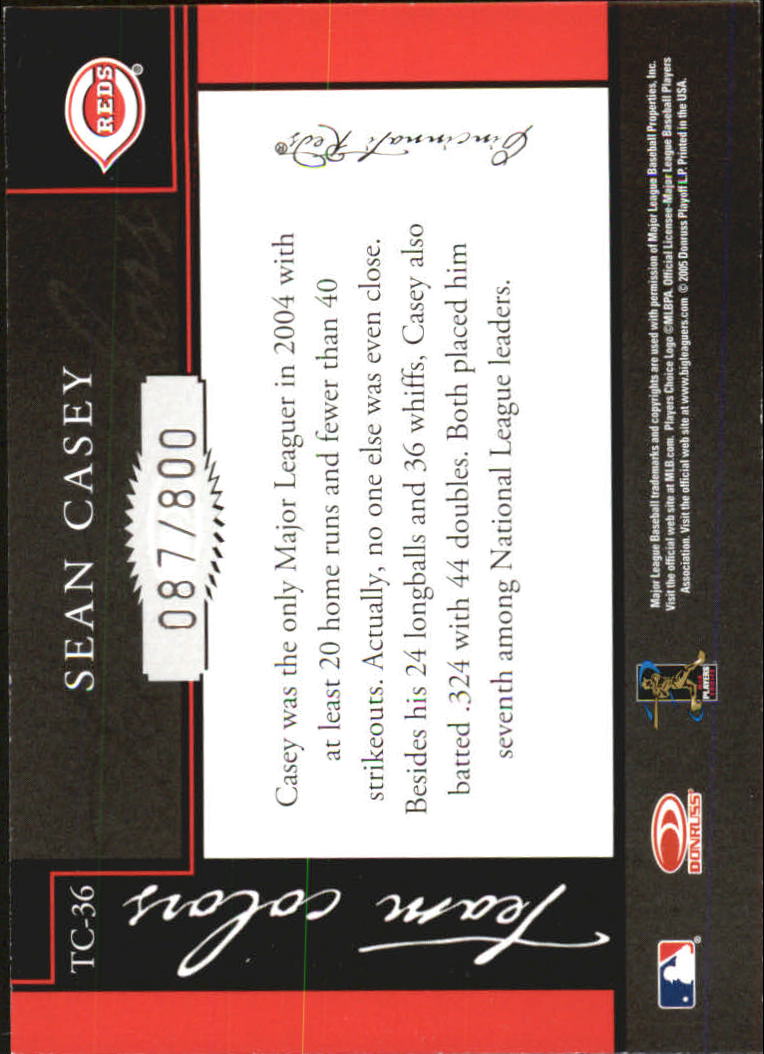 2005 Donruss Classics Baseball "Team Colors" Insert and Insert Parallel Cards - Picture 69 of 77