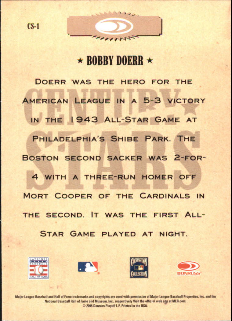 2005 Throwback Threads Baseball "Century Stars" Insert Cards - Picture 3 of 43