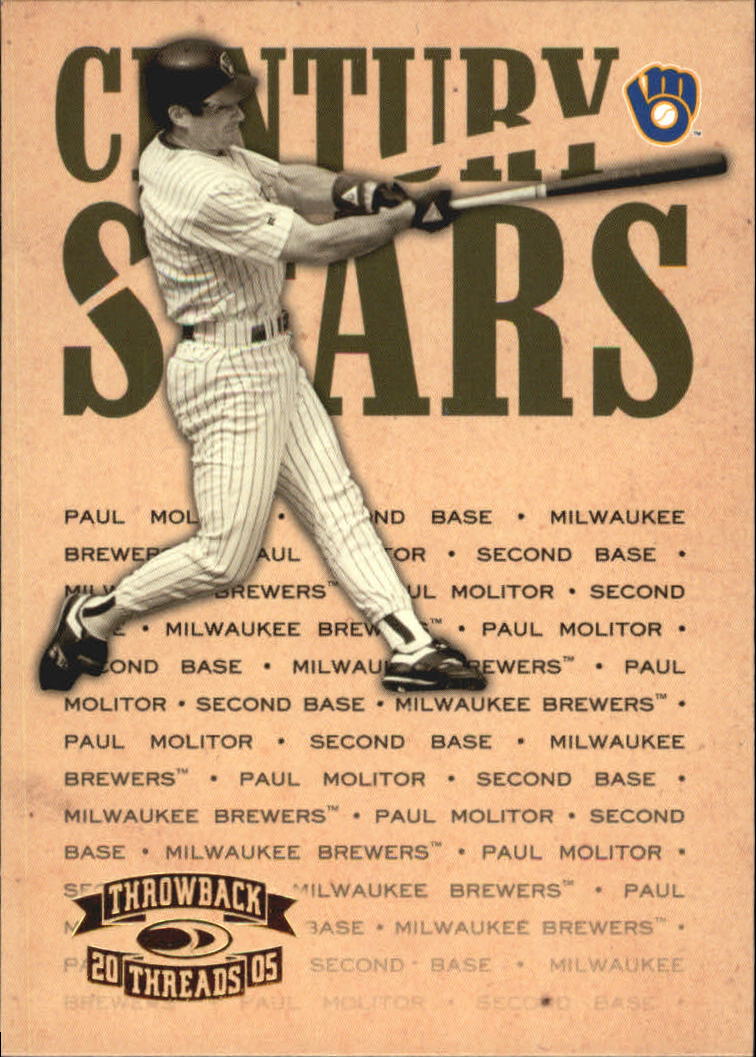 2005 Throwback Threads Baseball "Century Stars" Insert Cards - Picture 6 of 43
