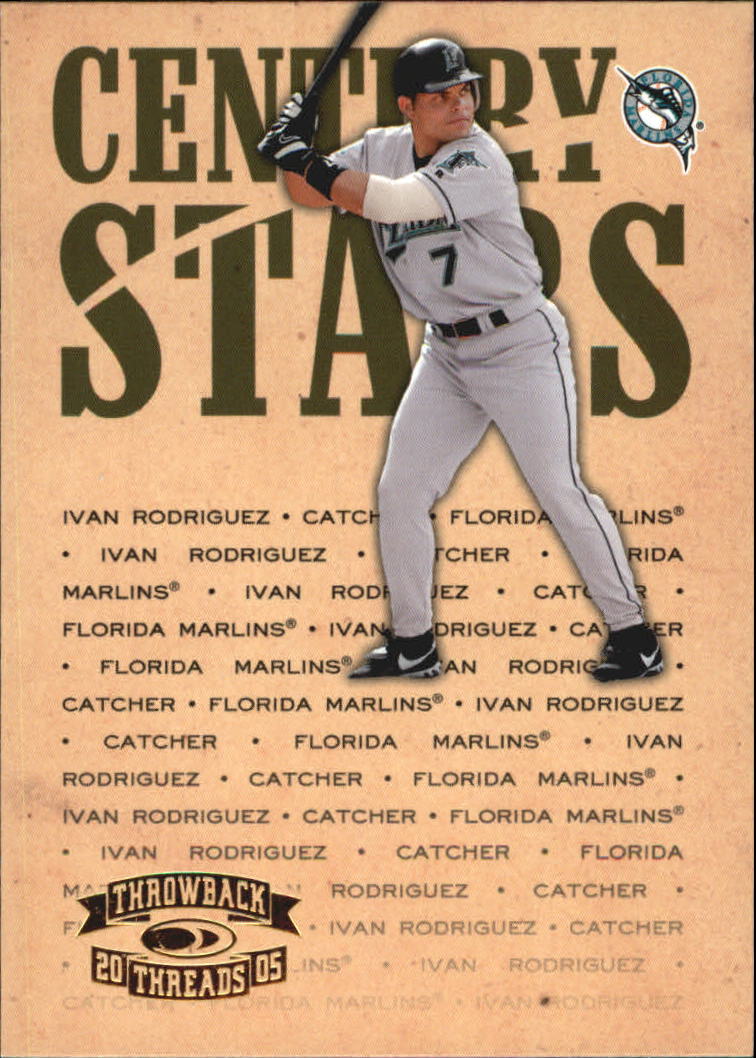 2005 Throwback Threads Baseball "Century Stars" Insert Cards - Picture 8 of 43