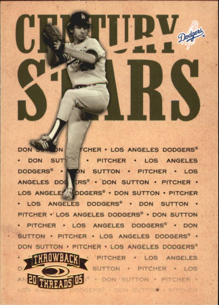 2005 Throwback Threads Baseball "Century Stars" Insert Cards - Picture 12 of 43