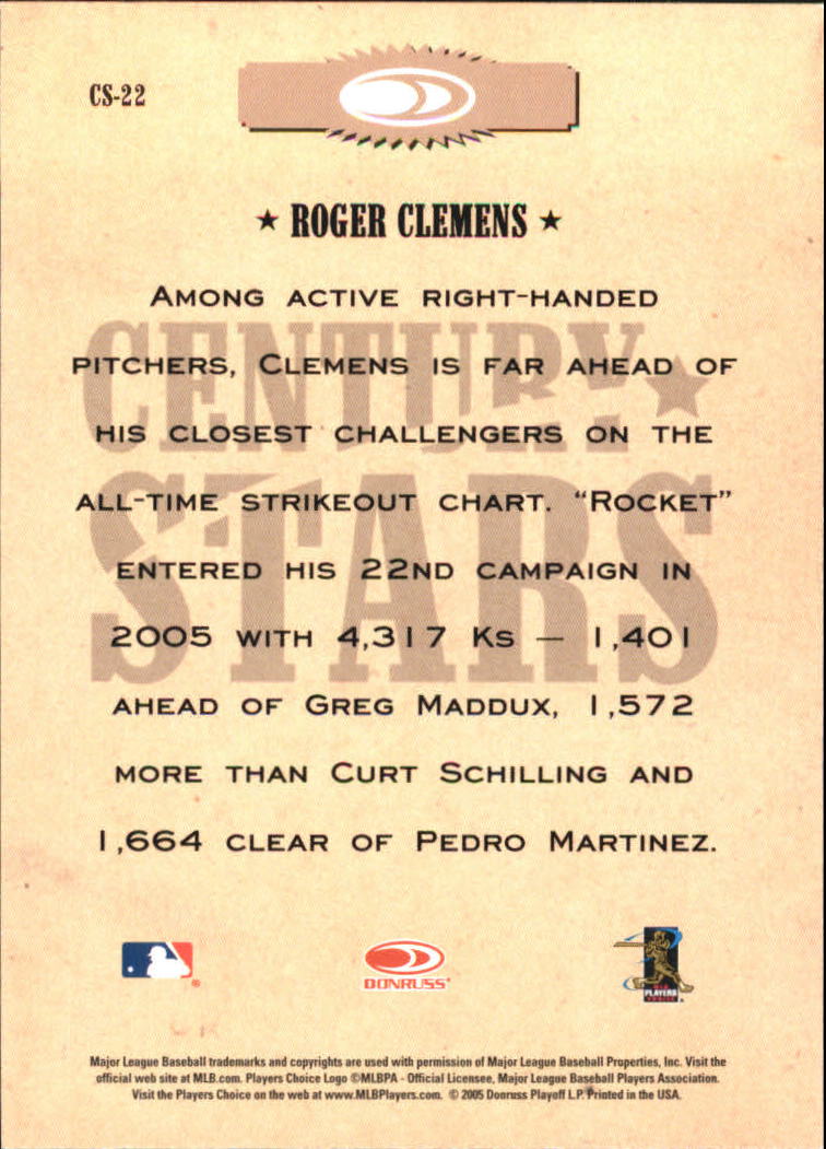 2005 Throwback Threads Baseball "Century Stars" Insert Cards - Picture 15 of 43