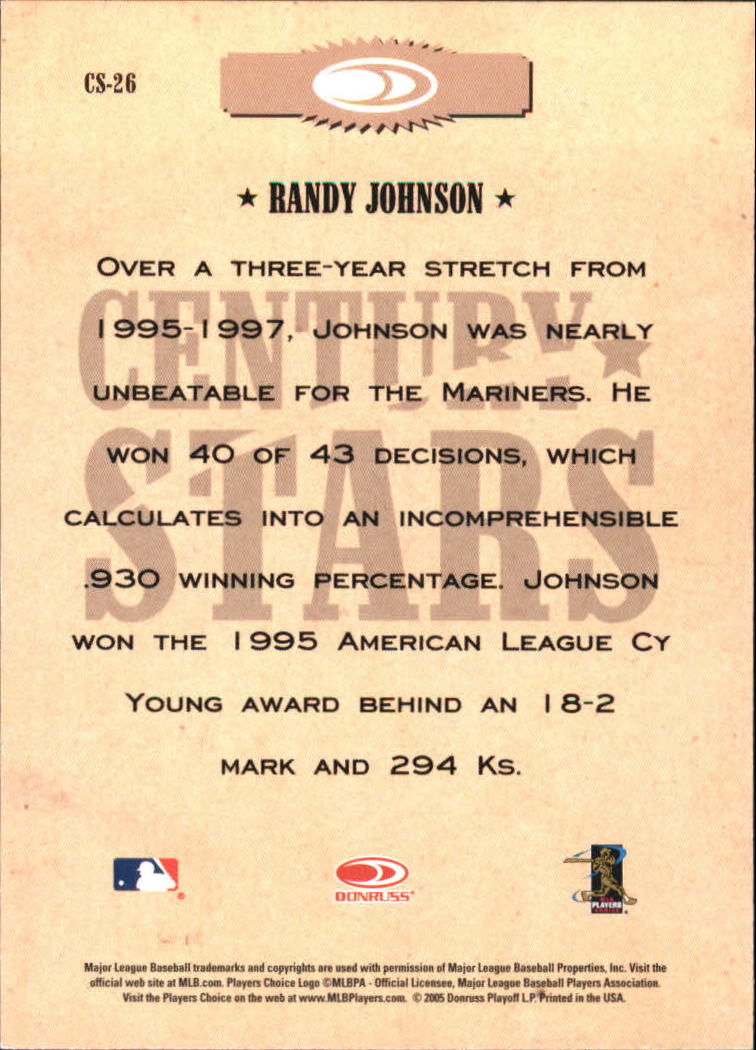2005 Throwback Threads Baseball "Century Stars" Insert Cards - Picture 23 of 43