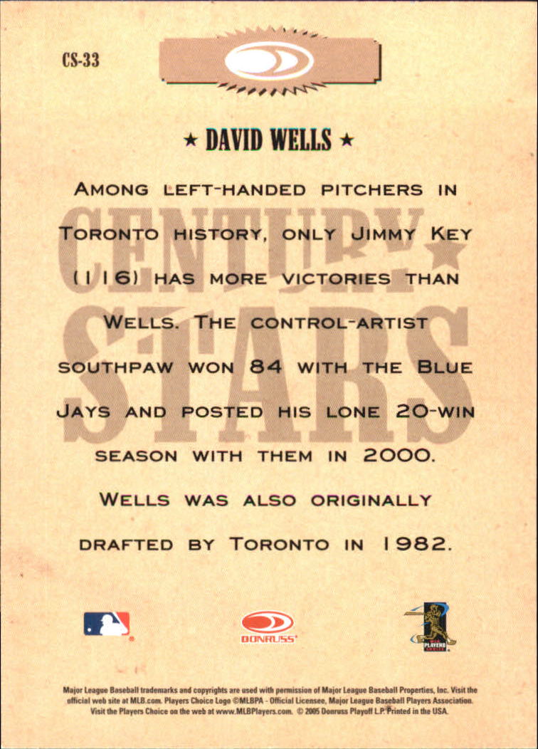 2005 Throwback Threads Baseball "Century Stars" Insert Cards - Picture 29 of 43
