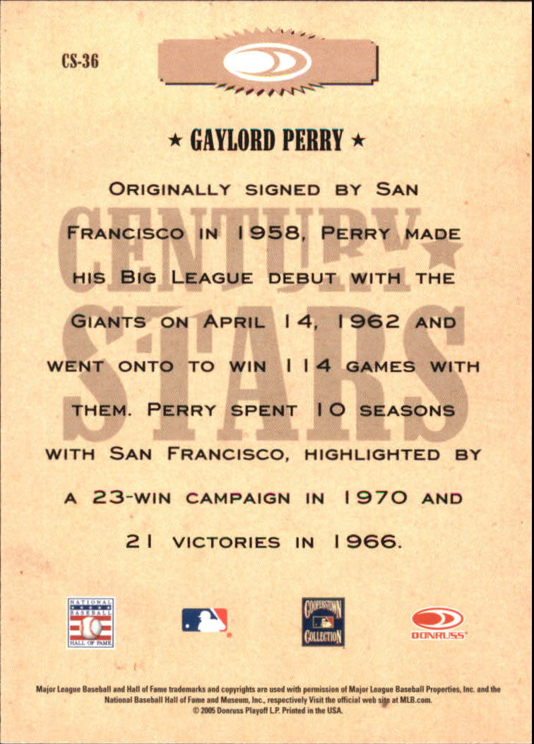 2005 Throwback Threads Baseball "Century Stars" Insert Cards - Picture 33 of 43