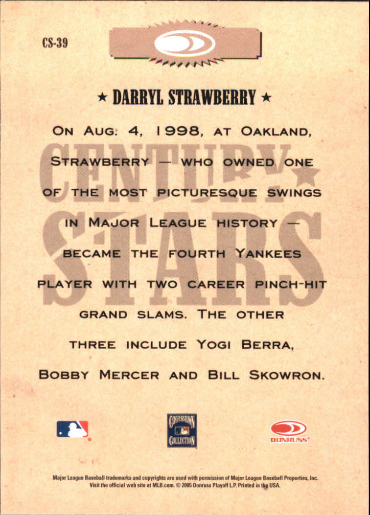 2005 Throwback Threads Baseball "Century Stars" Insert Cards - Picture 39 of 43