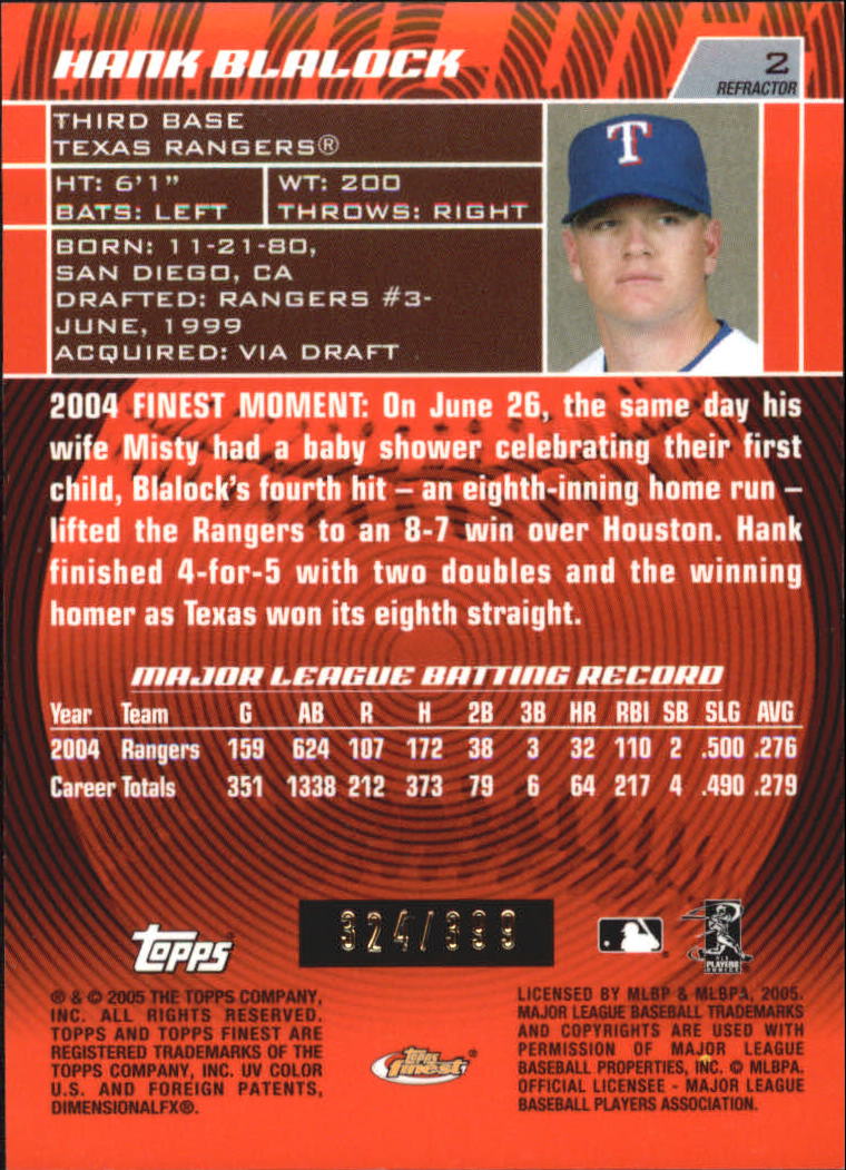 2005 Finest Baseball - Picture 195 of 239