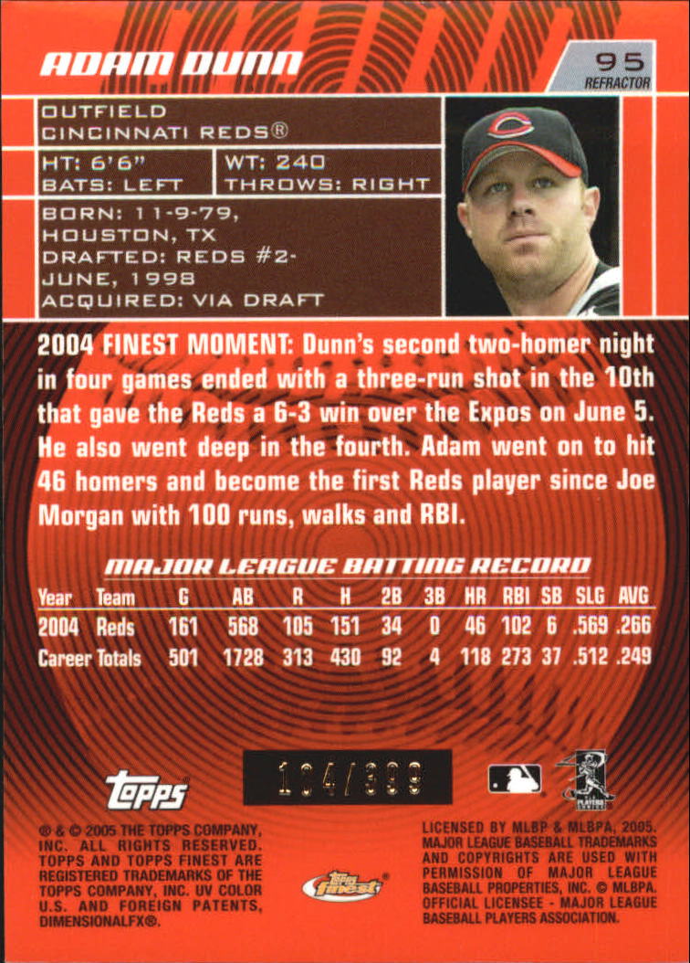 2005 Finest Baseball - Picture 209 of 239