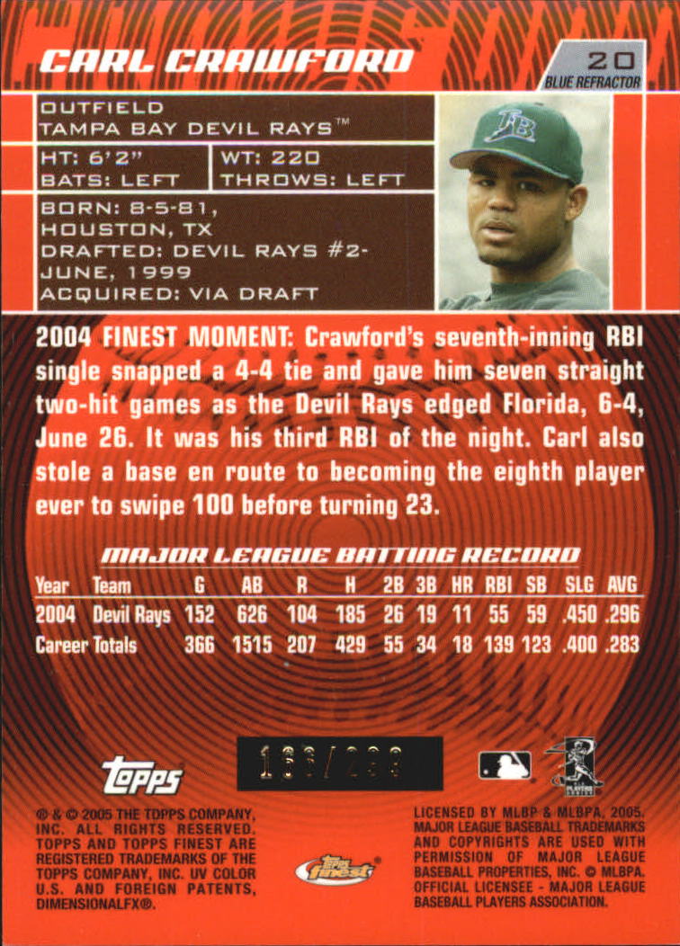 2005 Finest Baseball - Picture 215 of 239