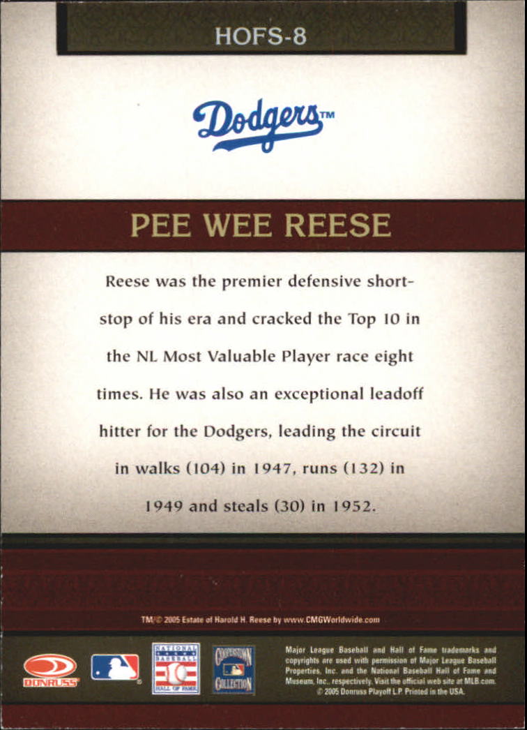 2005 Donruss Greats Baseball "Souvenirs" Insert Cards - Picture 7 of 21