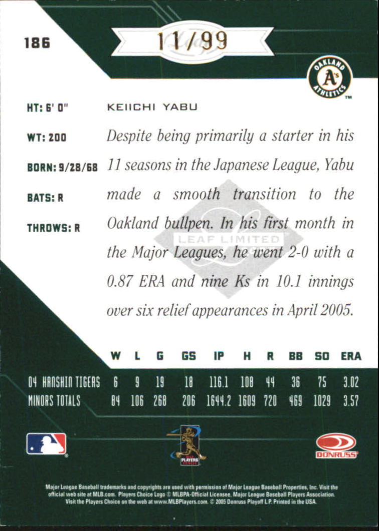 Carte Parallele "Spotlight" Baseball Limited Leaf 2005 - Foto 37 di 65