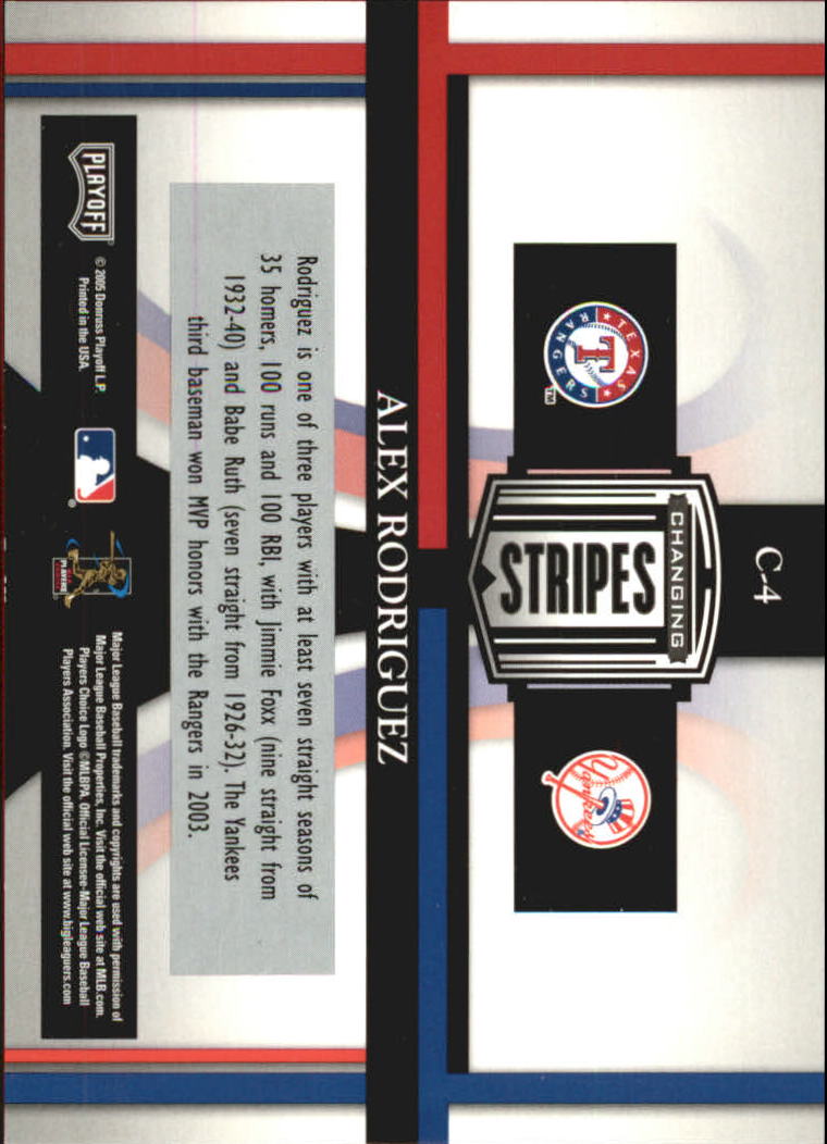 2005 Playoff Prestige Baseball "Changing Stripes and Connections" Insert Cards - Picture 7 of 81