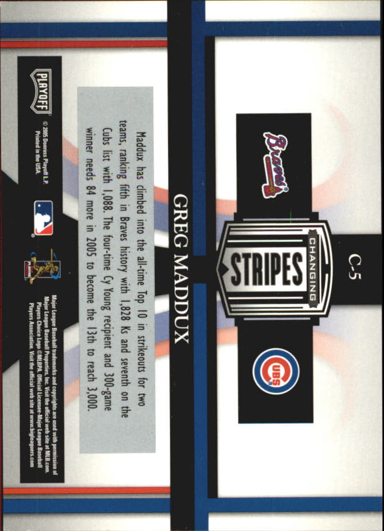 2005 Playoff Prestige Baseball "Changing Stripes and Connections" Insert Cards - Picture 9 of 81