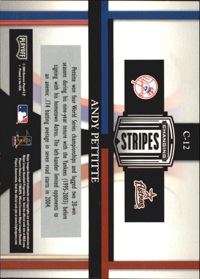 2005 Playoff Prestige Baseball "Changing Stripes and Connections" Insert Cards - Picture 17 of 81