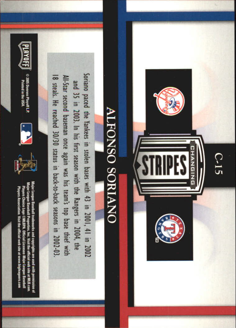2005 Playoff Prestige Baseball "Changing Stripes and Connections" Insert Cards - Picture 23 of 81