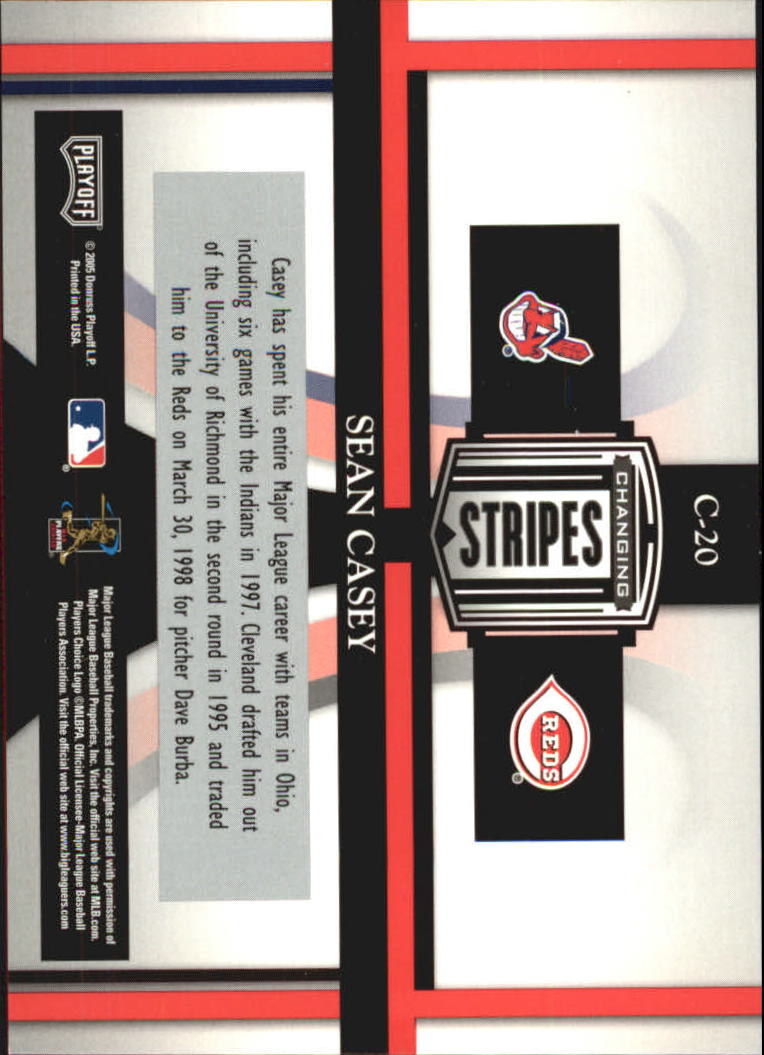 2005 Playoff Prestige Baseball "Changing Stripes and Connections" Insert Cards - Picture 33 of 81