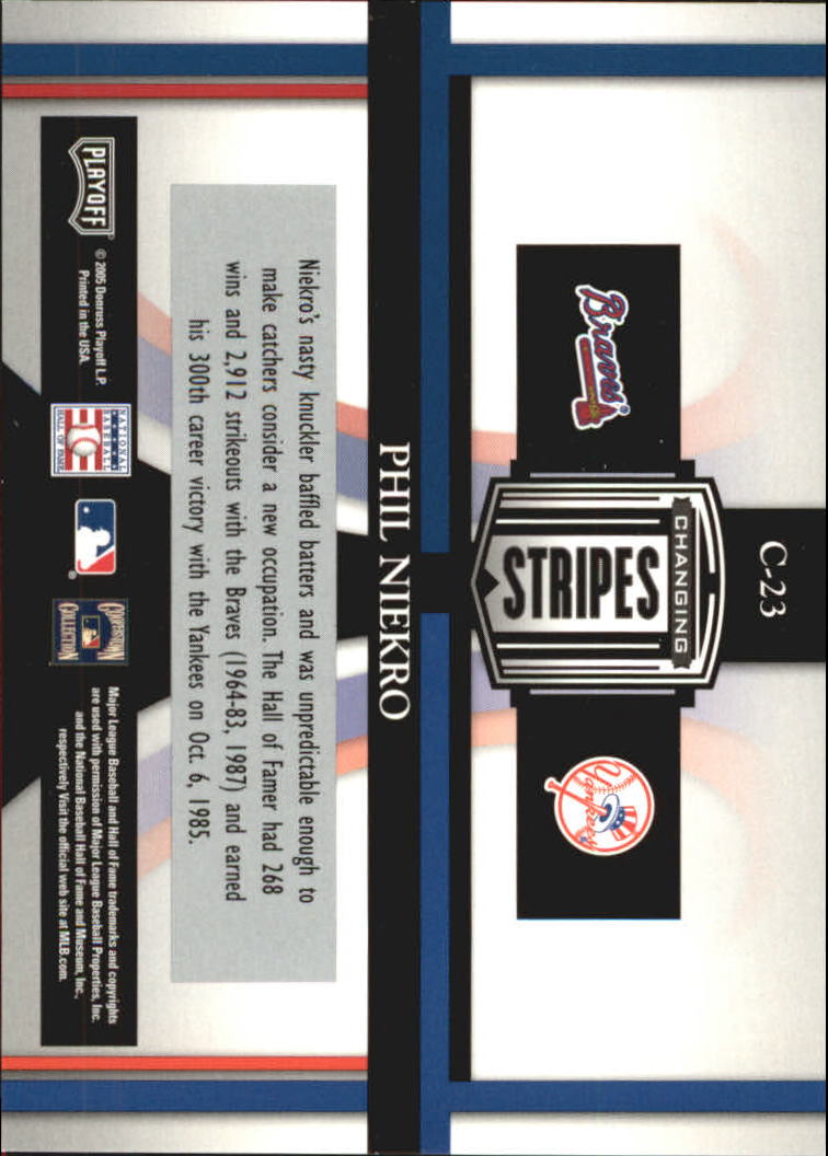 2005 Playoff Prestige Baseball "Changing Stripes and Connections" Insert Cards - Picture 37 of 81