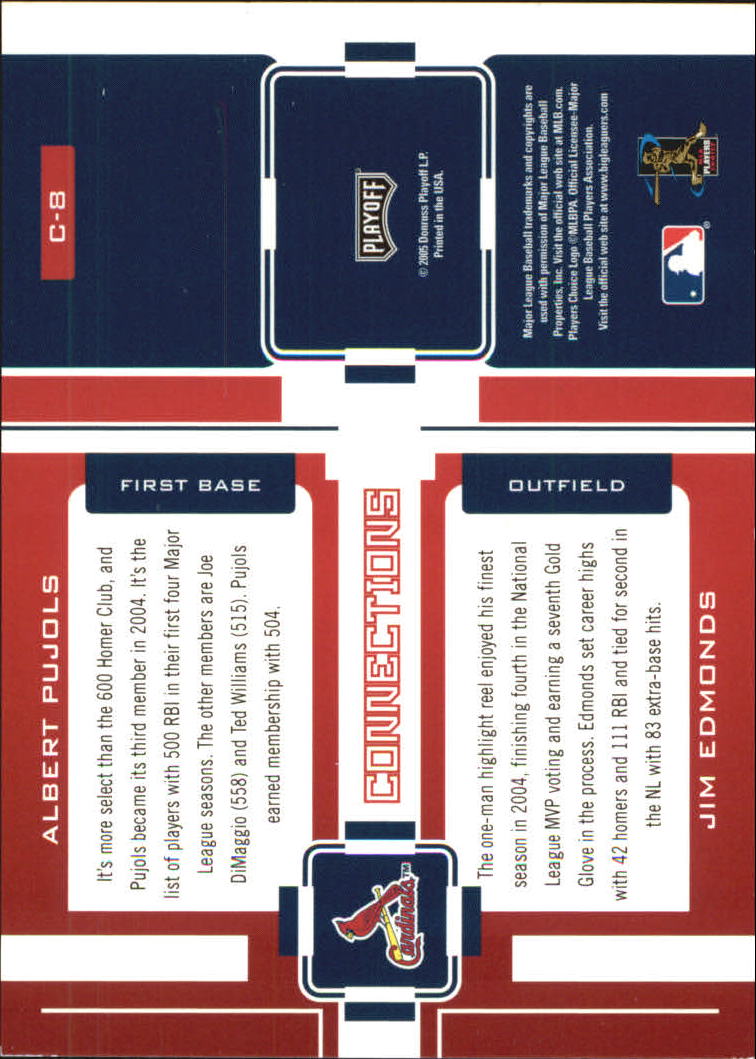 2005 Playoff Prestige Baseball "Changing Stripes and Connections" Insert Cards - Picture 55 of 81