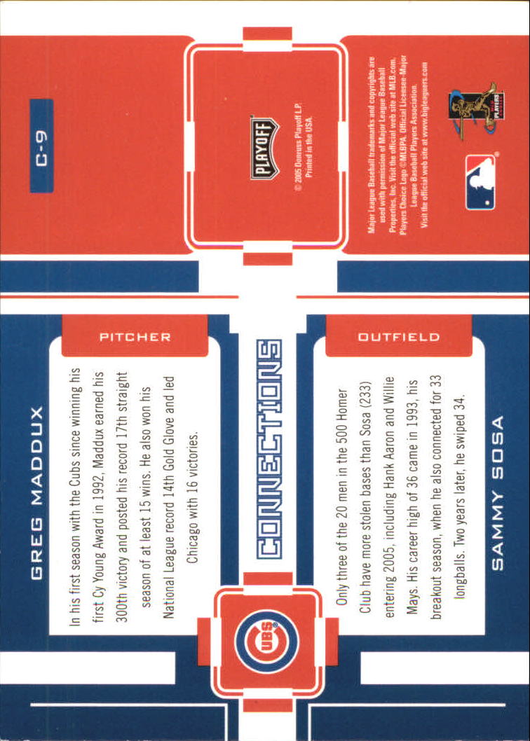 2005 Playoff Prestige Baseball "Changing Stripes and Connections" Insert Cards - Picture 57 of 81