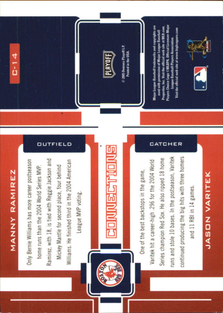 2005 Playoff Prestige Baseball "Changing Stripes and Connections" Insert Cards - Picture 63 of 81