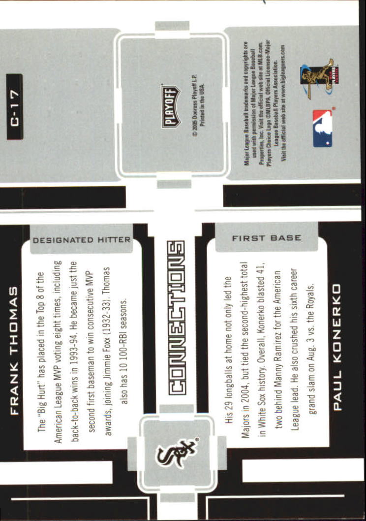 2005 Playoff Prestige Baseball "Changing Stripes and Connections" Insert Cards - Picture 69 of 81