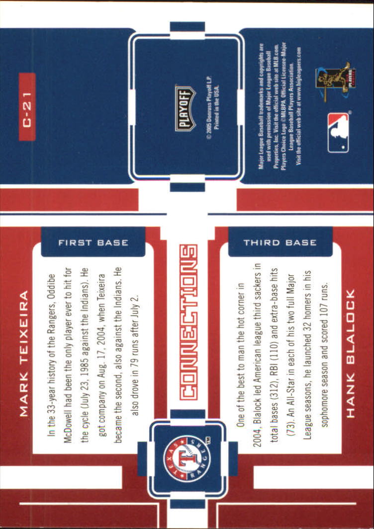 2005 Playoff Prestige Baseball "Changing Stripes and Connections" Insert Cards - Picture 75 of 81