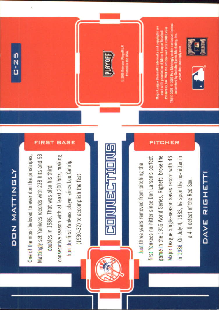 2005 Playoff Prestige Baseball "Changing Stripes and Connections" Insert Cards - Picture 81 of 81