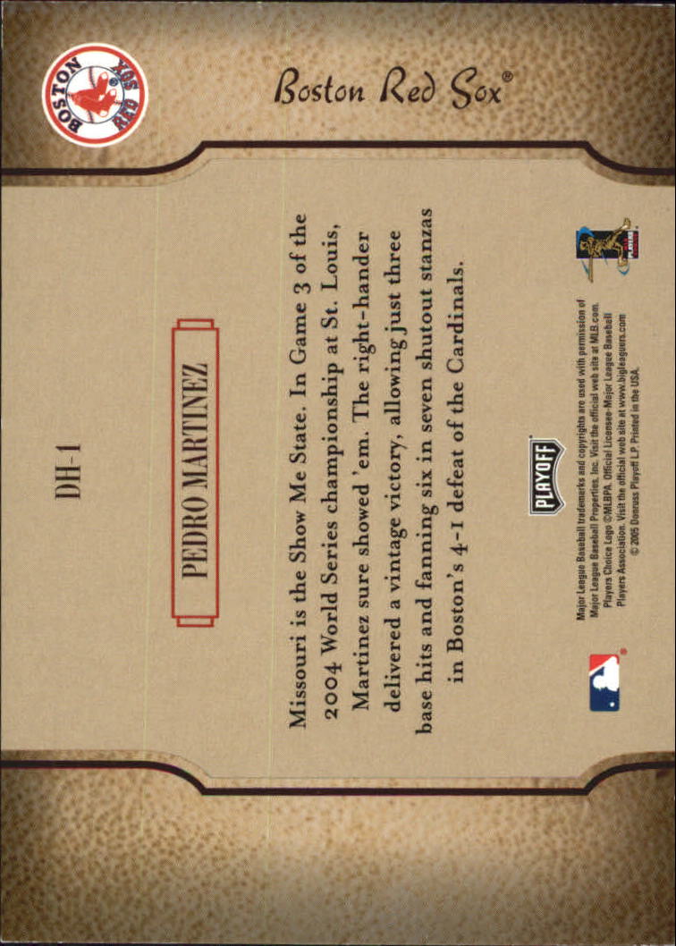 2005 Playoff Prestige Baseball "Diamond Heritage - League Leaders" Insert Cards