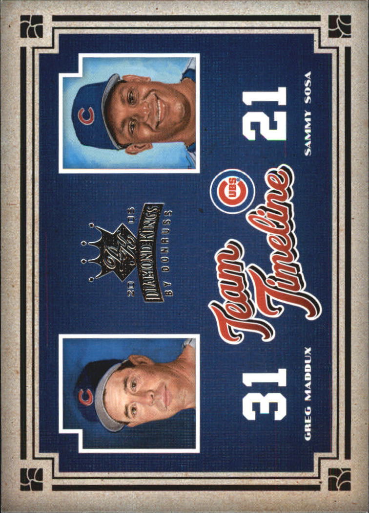 Carte Inserte Diamond Kings Baseball 2005 "Team Timeline" - Foto 6 di 33