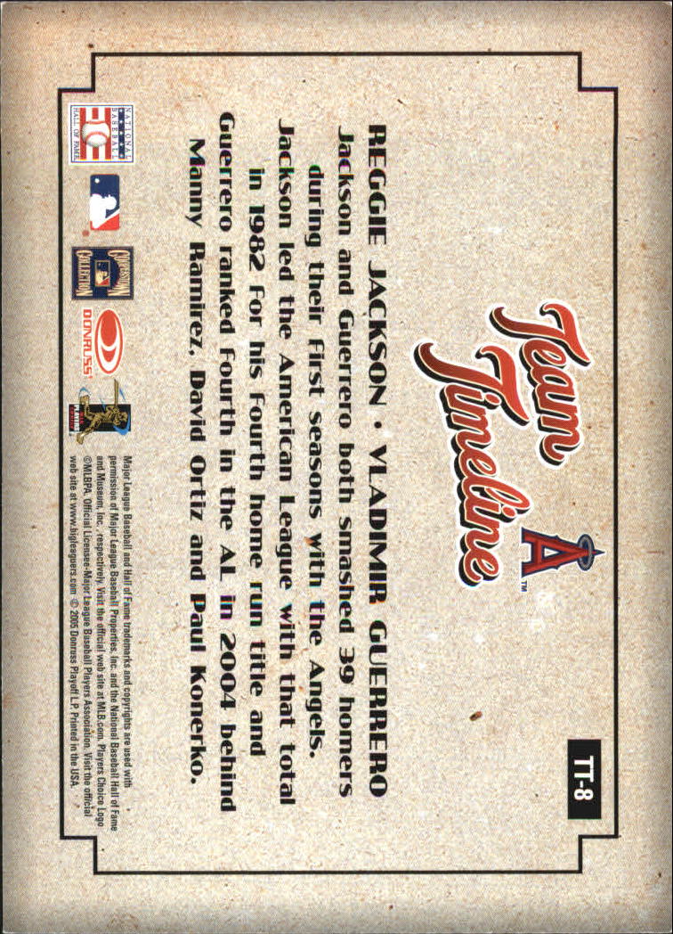 Carte Inserte Diamond Kings Baseball 2005 "Team Timeline" - Foto 9 di 33