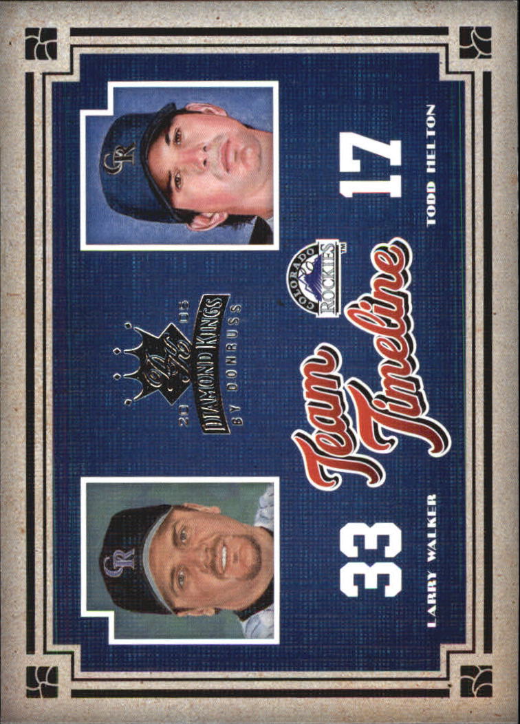Carte Inserte Diamond Kings Baseball 2005 "Team Timeline" - Foto 16 di 33