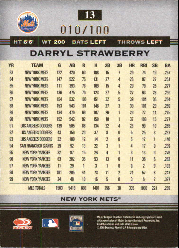 2005 Donruss Greats Baseball "Holofoil" Parallel Cards - Picture 3 of 93