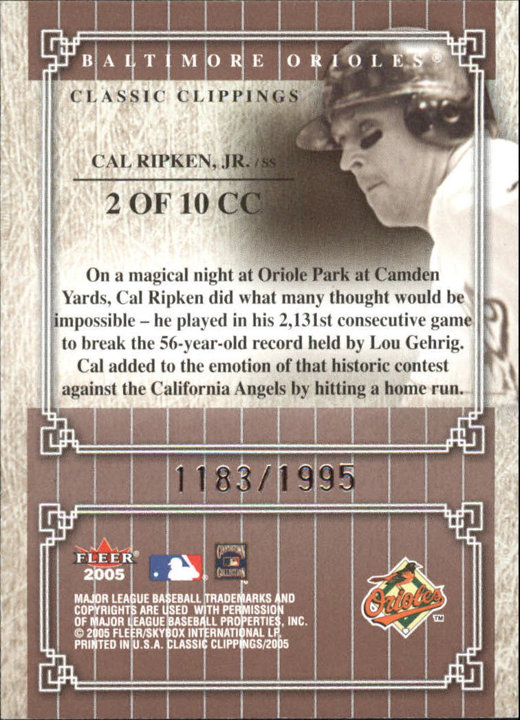 2005 Classic Clippings BB #s 1-125 +Inserts (A7310) - You Pick - 10+ FREE SHIP - Picture 163 of 173