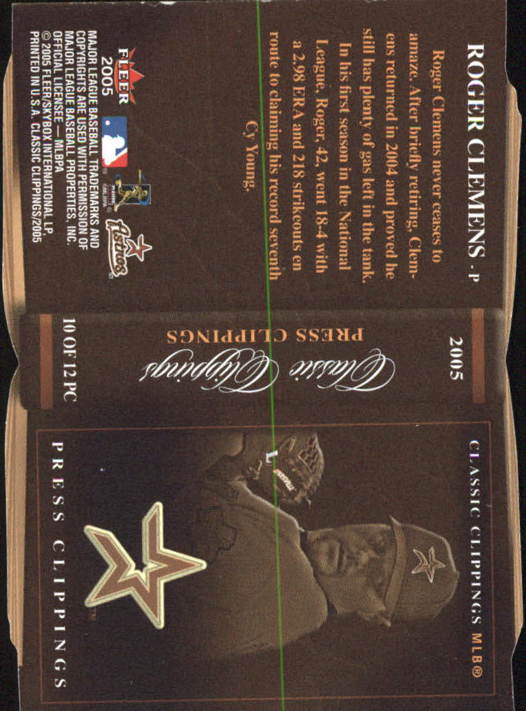 2005 Classic Clippings BB #s 1-125 +Inserts (A7310) - You Pick - 10+ FREE SHIP - Picture 171 of 173
