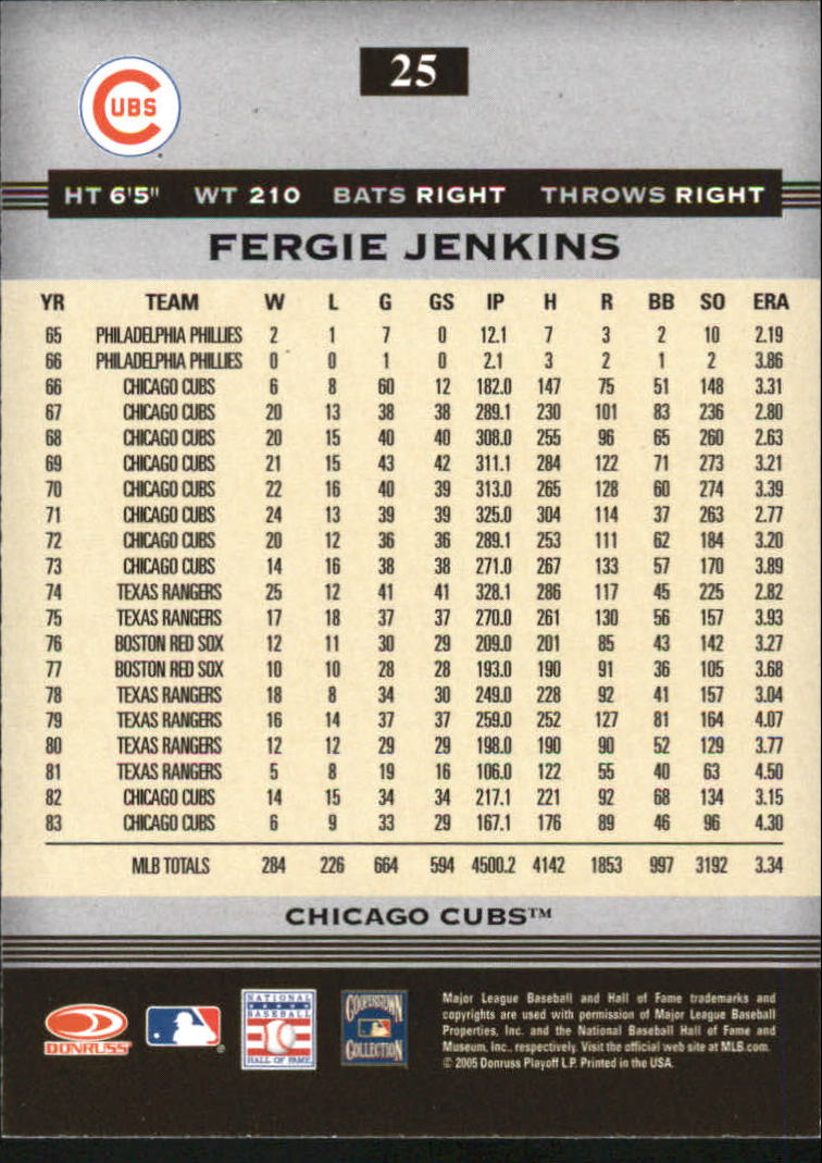 2005 Donruss Greats Baseball "Holofoil" Parallel Cards - Picture 21 of 93
