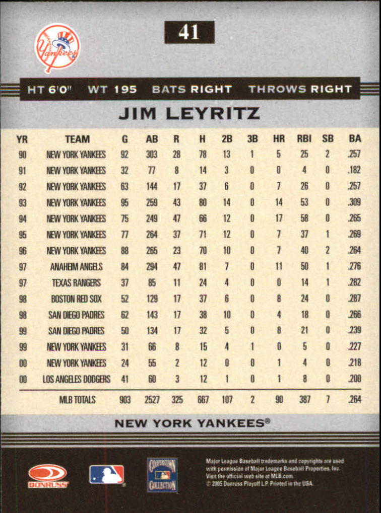 2005 Donruss Greats Baseball "Holofoil" Parallel Cards - Picture 33 of 93