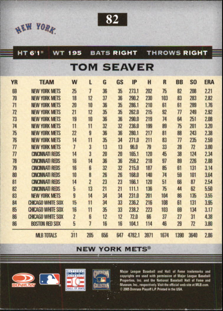 2005 Donruss Greats Baseball "Holofoil" Parallel Cards - Picture 55 of 93