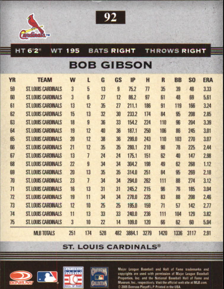 2005 Donruss Greats Baseball "Holofoil" Parallel Cards - Picture 61 of 93