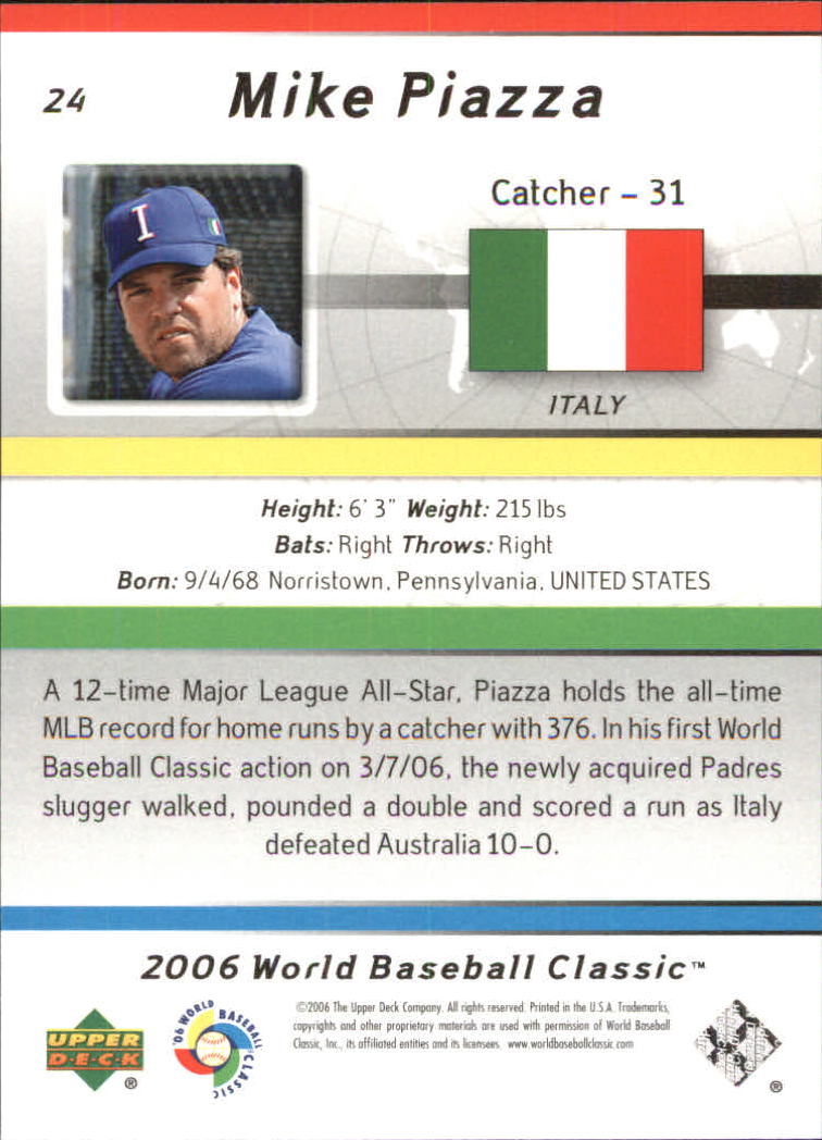2006 Upper Deck World Baseball Classic Box Set Baseball Card Pick - Picture 39 of 75