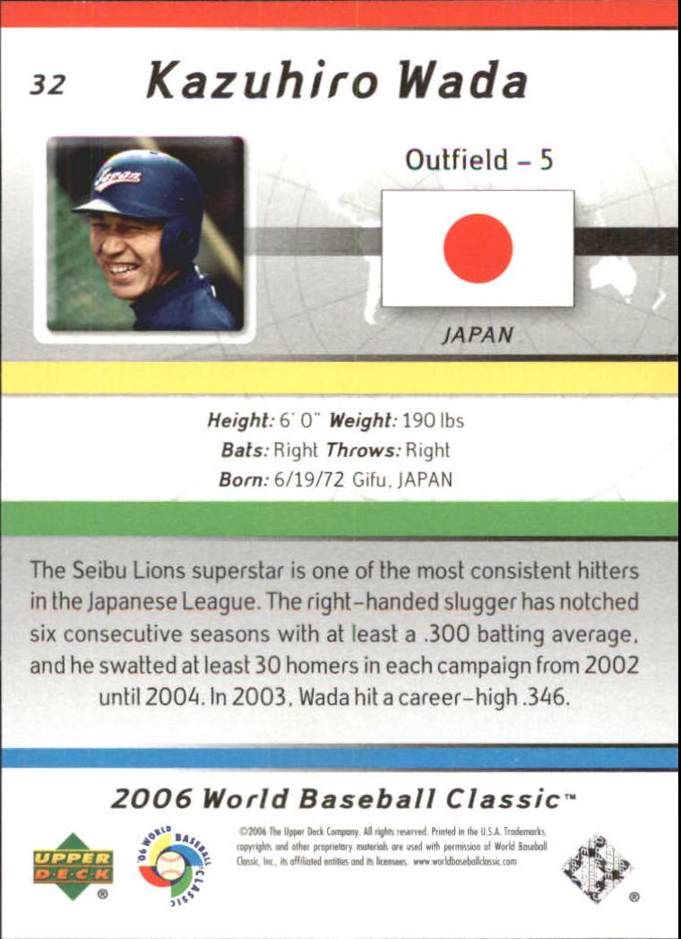 2006 Upper Deck World Baseball Classic Box Set Baseball Card Pick - Picture 51 of 75